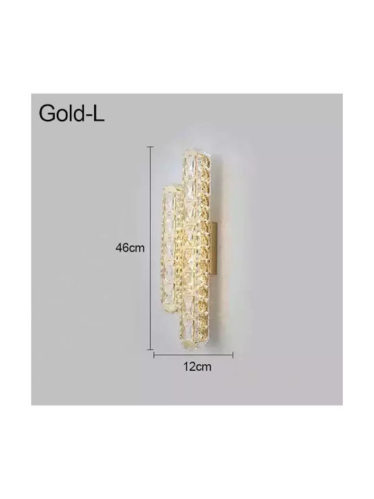 Luxury Modern Wandleuchte mit Integrierter LED Gold Breite 46cm