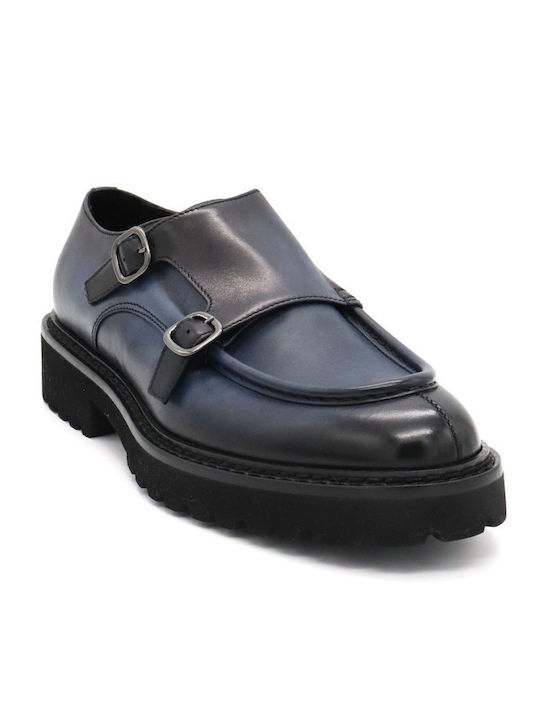 Doucal's Men's Monk Shoes Black