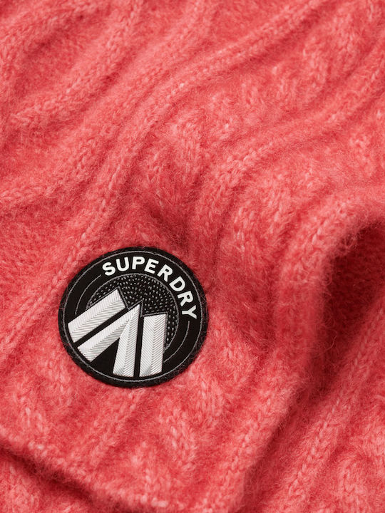 Superdry Cable Luxe Women's Knitted Scarf Pink