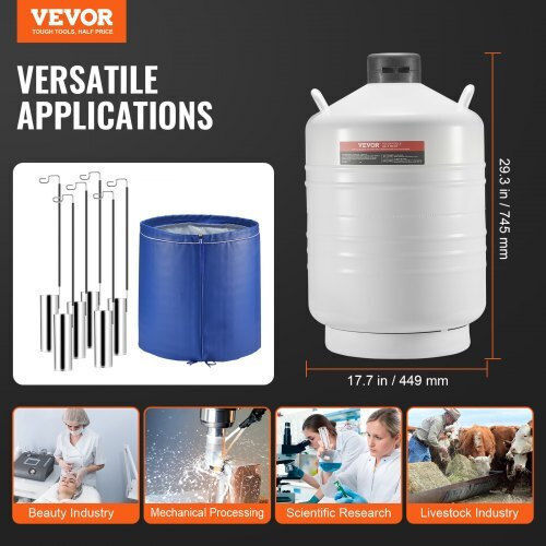 Vevor 30L Liquid Nitrogen Container 6 Canisters Czxydg30l000qll0hv0
