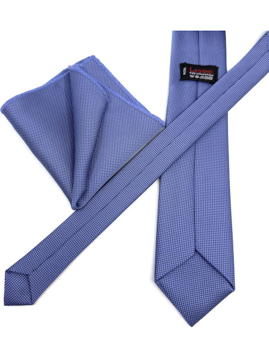Blaues Raf Krawatten-Set 6,5 cm mit Einstecktuch