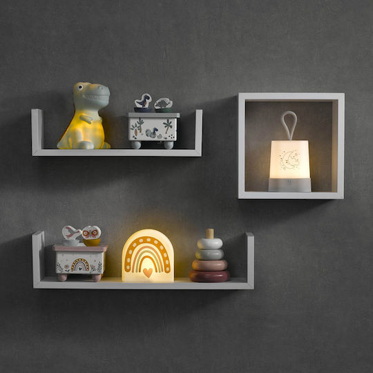 Led Παιδικό Διακοσμητικό Φωτιστικό Λευκό 10x4.5x10.5εκ.