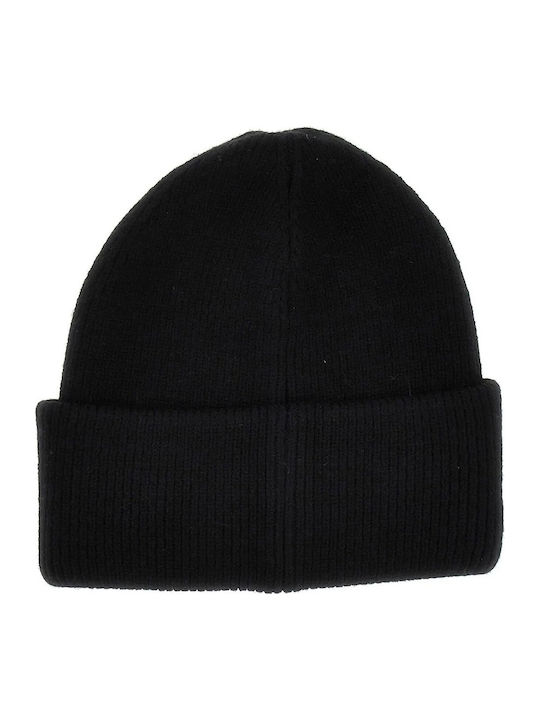 Beanie Unisex Σκούφος Πλεκτός σε Μαύρο χρώμα