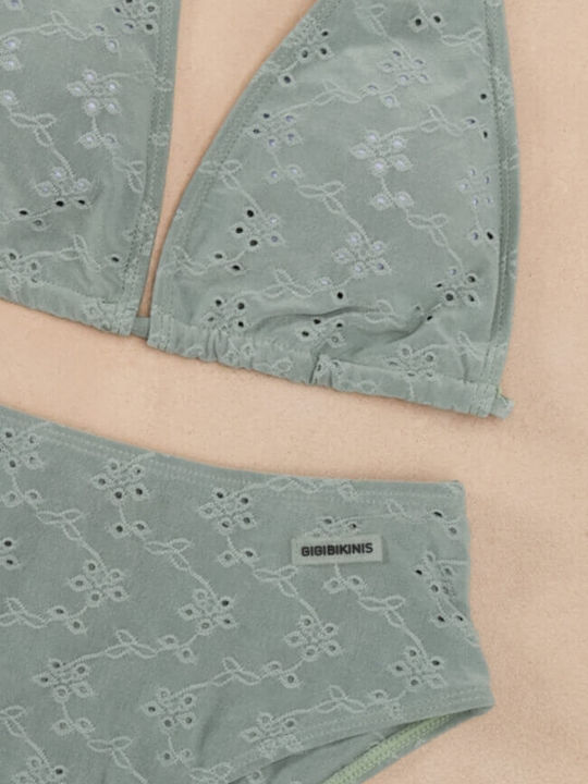 Gigi Set Bikini Τριγωνάκι Ψηλόμεσο Χακι