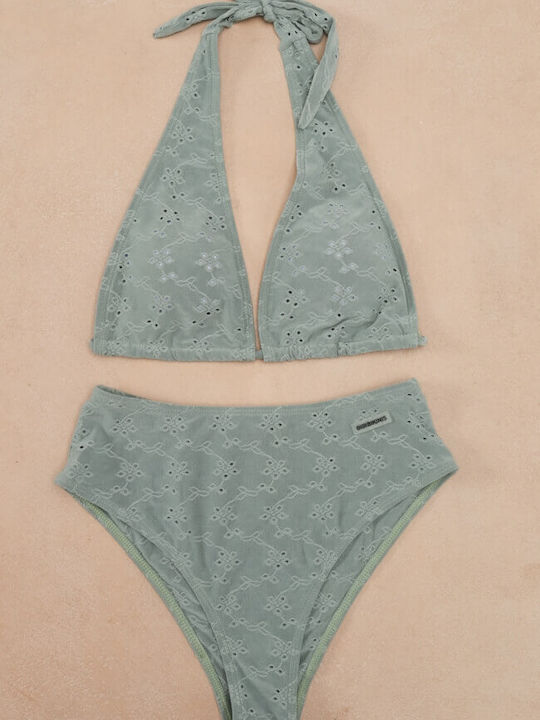 Gigi Set Bikini Τριγωνάκι Ψηλόμεσο Χακι