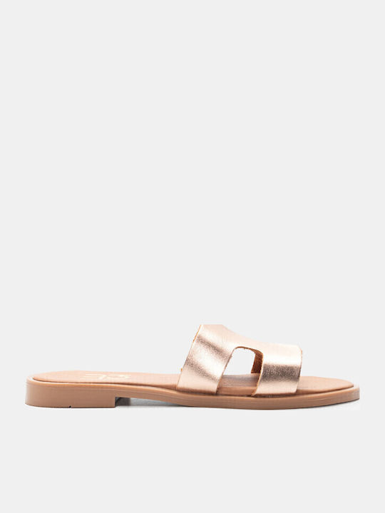 Women's Flat Sandals in Gold Color