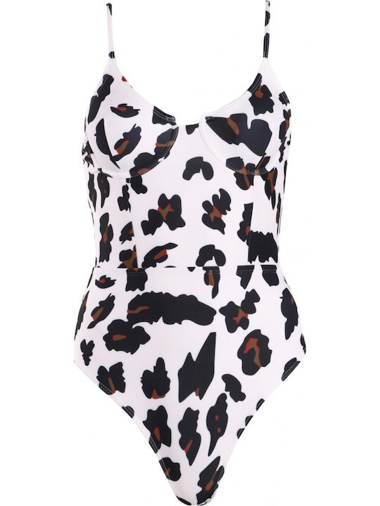 Gigi Ολόσωμο Μαγιό Animal Print Μαύρο