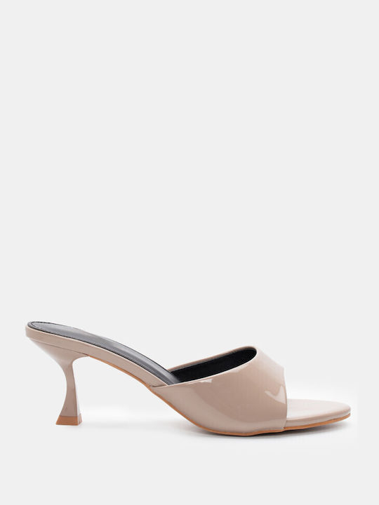 Luigi Heel Mules Beige