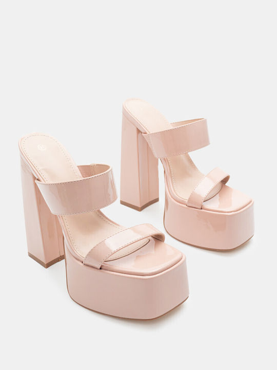 Luigi Heel Mules Beige