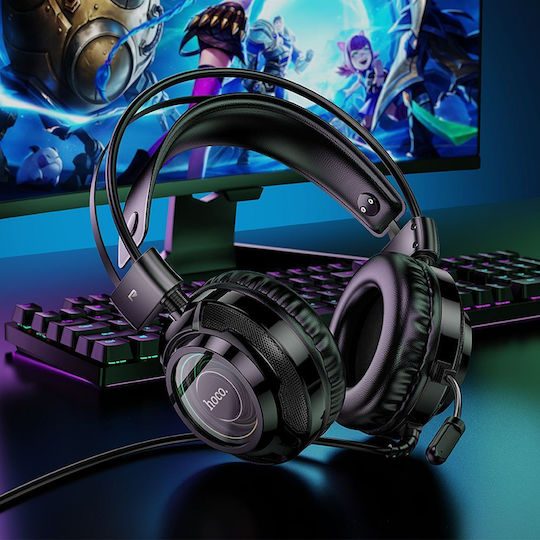 Hoco W110 Über Ohr Gaming-Headset mit Verbindung 3,5mm / USB Schwarz