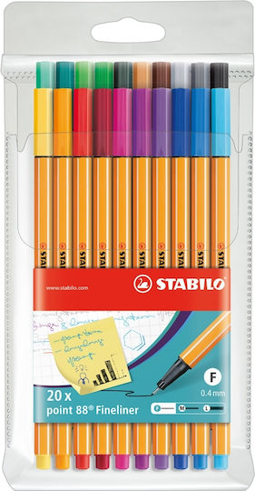 Stabilo 88 Design Markers 0.4mm Multicolour 20pcs
