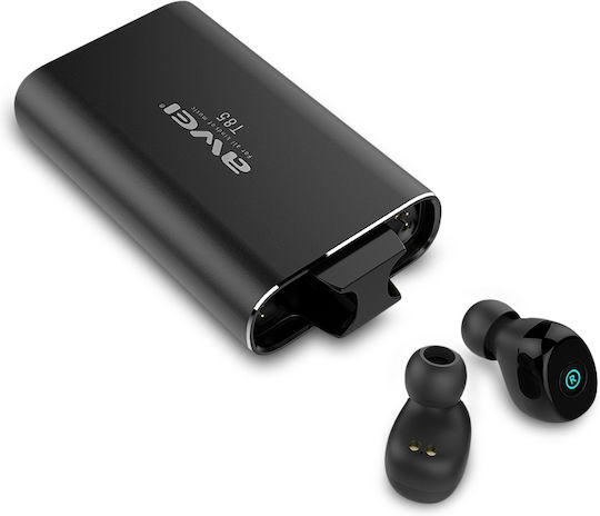 Awei T85 In ear Bluetooth хендсфри Слушалки с Устойчивост на Пот и Кутийка за Зареждане Черен