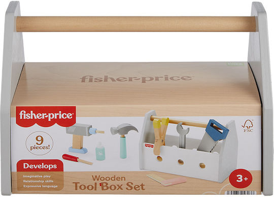 Fisher Price Παιδικό Εργαλείο από Ξύλο για 3+ Ετών 9τμχ
