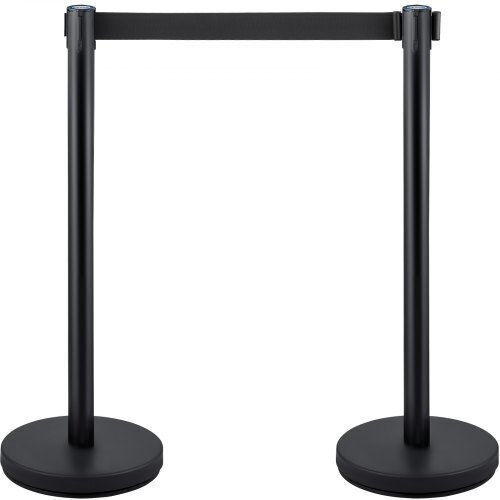 Set of 4 Crowd Control Posts Vevor Black Belt 2m Glzhshdjtzgt4hkjuv0