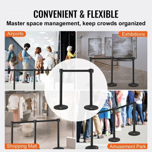 Vevor Barrier Set Crowd Control Belts 6 Pieces Zgglzhsslzx6p36ajv0