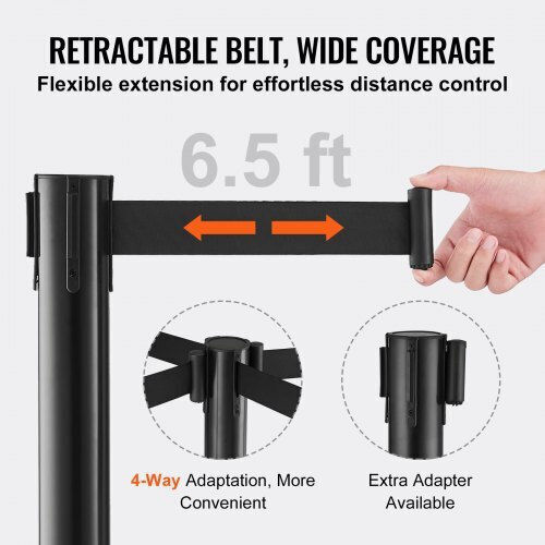 Vevor Barrier Set Crowd Control Belts 6 Pieces Zgglzhsslzx6p36ajv0