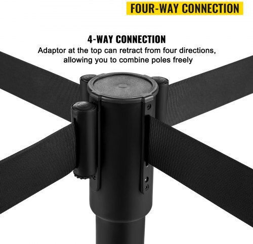 Vevor Barrier Set 8 Pieces 2m Black Tape Glzhshd8jtdt00001v0