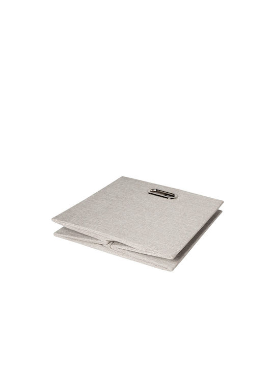 General Trade Fabric Storage Box with Lid Beige 33x33x33cm 1pcs
