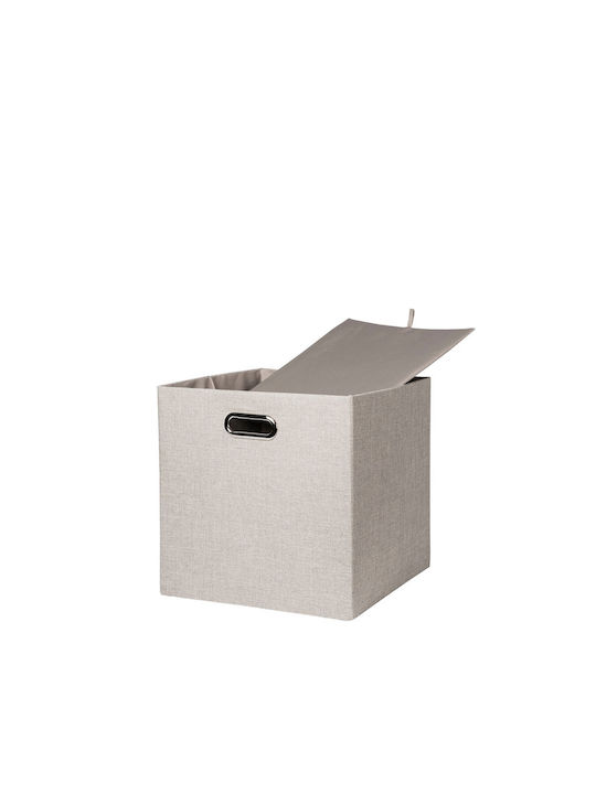 General Trade Fabric Storage Box with Lid Beige 33x33x33cm 1pcs