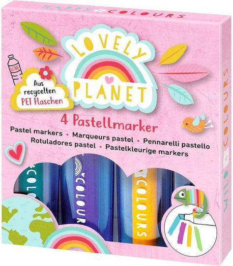 Moses Textmarker Pastel Lovely Planet 4Stück