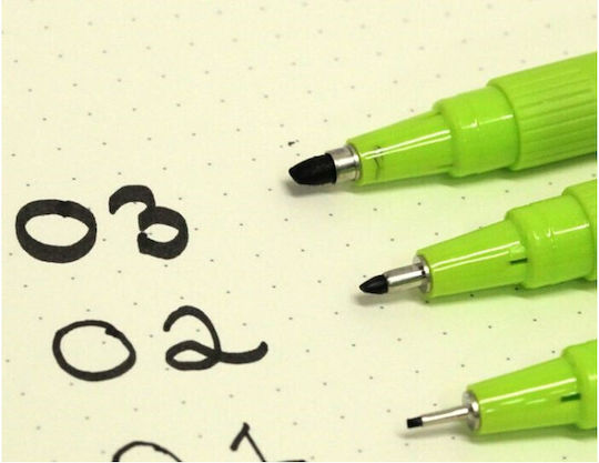 Pilot Lettering Fineliner Pen Black 4902505086489 Nibs 10mm