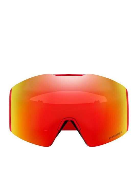 Oakley Fall Line L Ski- & Snowboardbrille Erwachsene Rot mit Linse in Rot Farbe