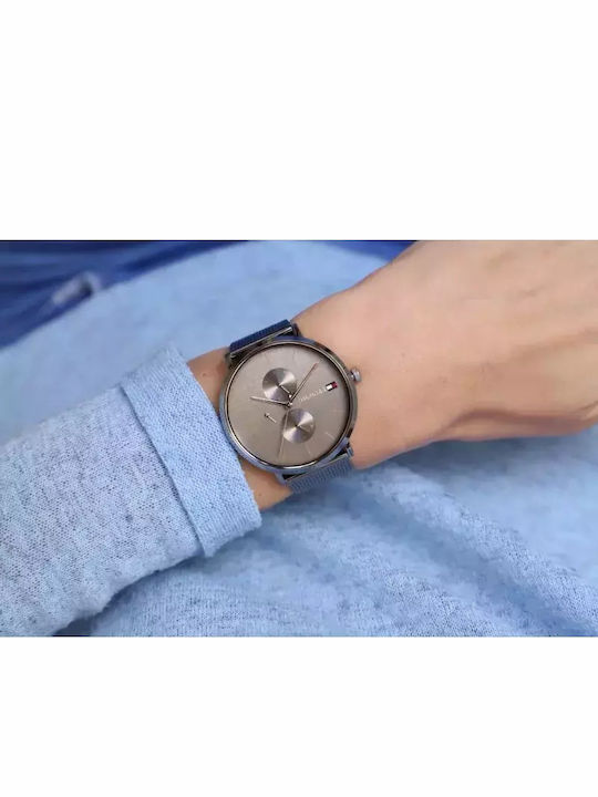 Tommy Hilfiger Jenna Women's Watch Chronograph with Gray Metal Bracelet