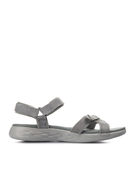 On the Go Flache Sandalen für Damen Sportlich in Gray Farbe