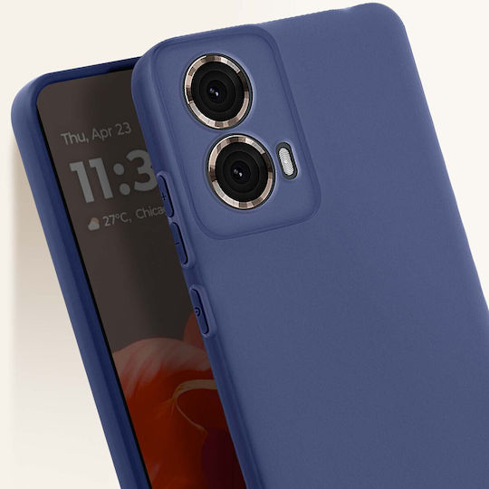 Avizar Hülle Motorola Moto G85 Silikon Soft Mate Dunkelblau