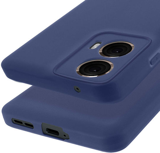 Avizar Hülle Motorola Moto G85 Silikon Soft Mate Dunkelblau