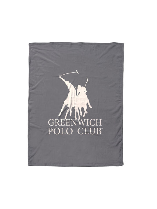 Greenwich Polo Club 3489 Decke Fleece Übergröße 220x240cm Grau