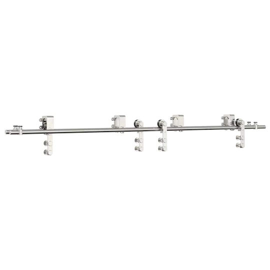 vidaXL Sliding Door Mechanism for Middle Door 200cm Silver