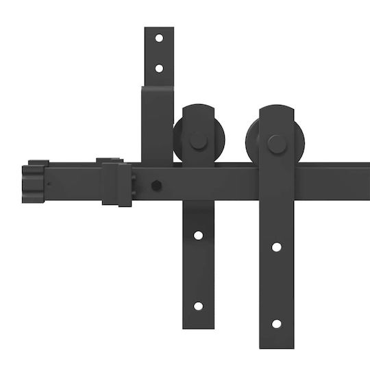 vidaXL Sliding Door Mechanism for Middle Door 366cm Black