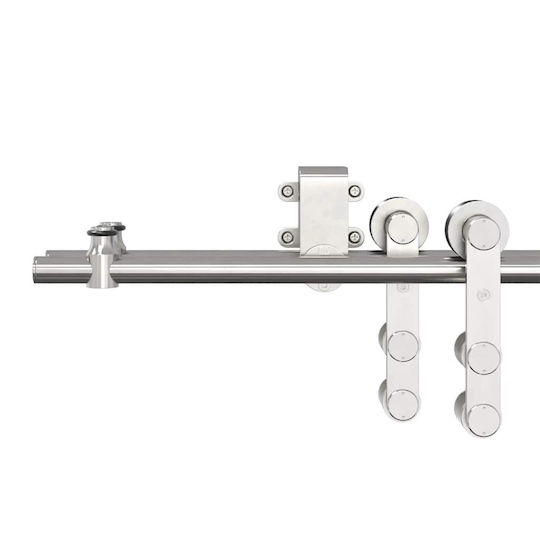 vidaXL Sliding Door Mechanism for Middle Door 200cm Silver