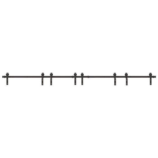 vidaXL Schiebetürmechanismus Für Türknaufe 366cm Schwarz