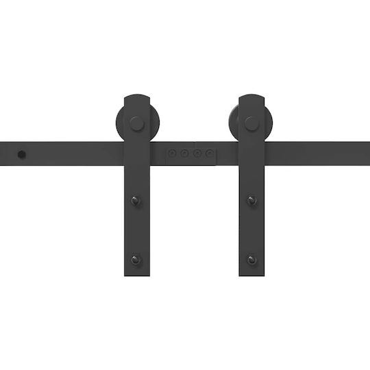 vidaXL Schiebetürmechanismus Für Türknaufe 366cm Schwarze