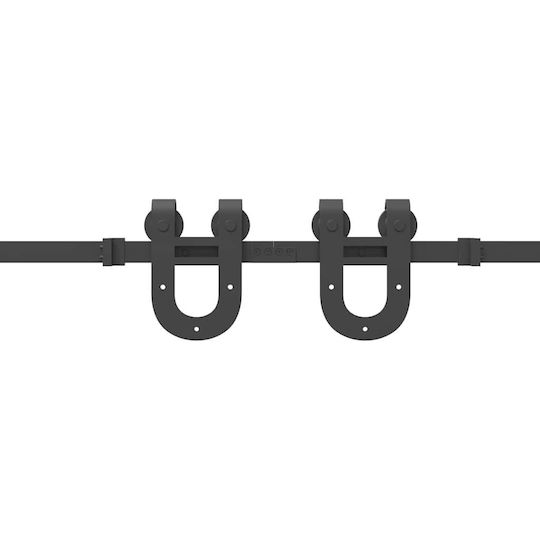 vidaXL Schiebetürmechanismus Für Türknaufe 366cm Schwarz