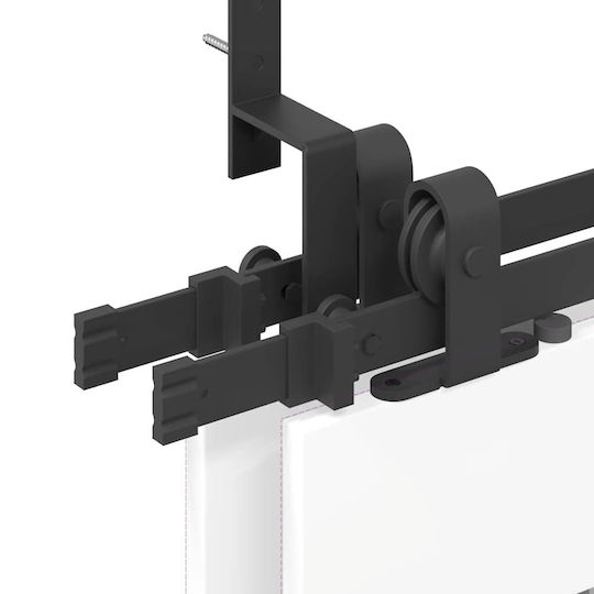 vidaXL Μηχανισμός Συρόμενης Μεσόπορτας 183cm Μαύρος