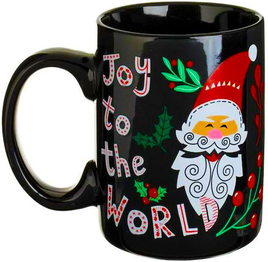 Christmas Mug Black Santa Claus 430ml Joy To World
