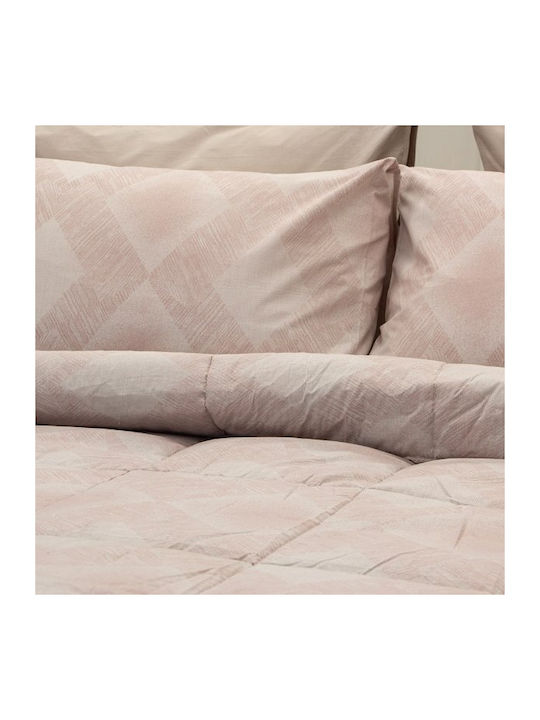 Lino Home Siroco Coverlet Queen Size Cotton Pink 220x240cm