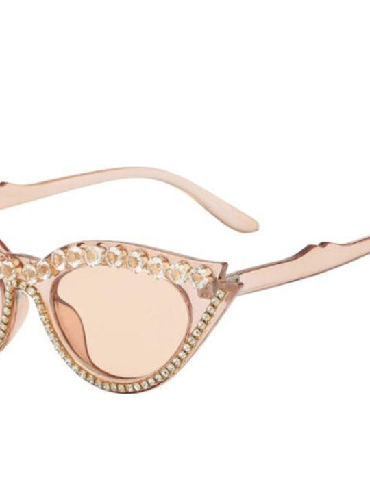SeeVision Sunglasses Ροζ Χρυσά with Mixed Frame & Pink Lens SeeVision Sunglasses Ροζ Χρυσά with Mixed Frame & Pink Lens