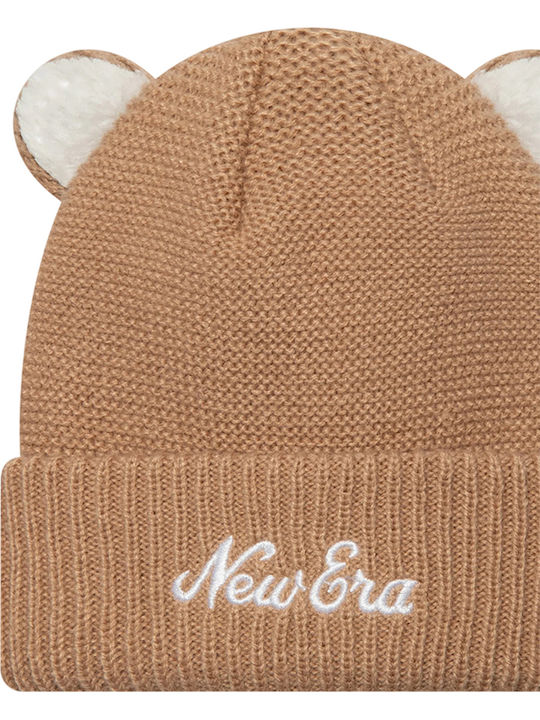 Teddy Bear Ears Παιδικό Σκουφάκι Πλεκτό Καφέ