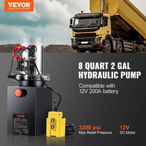 Vevor Υδραυλική Αντλία 8qt Διπλής Ενέργειας 12v Yxyyb12vzldjk4frmv0