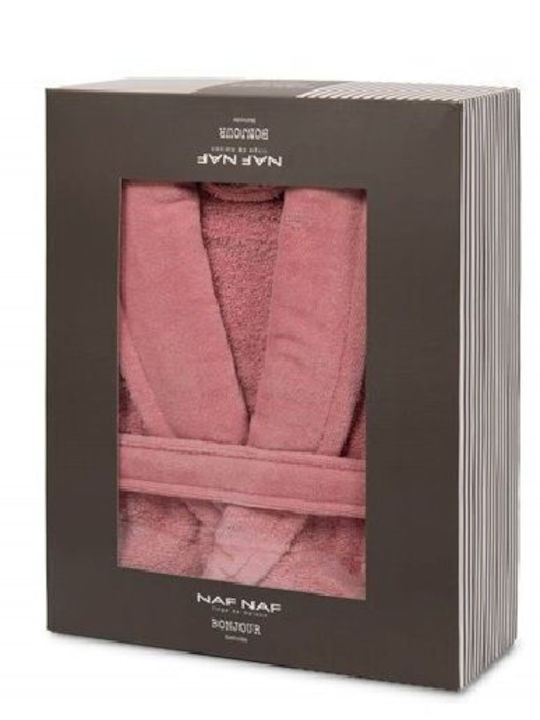 Viokarpet Bademantel mit Kragen Dusty Rose