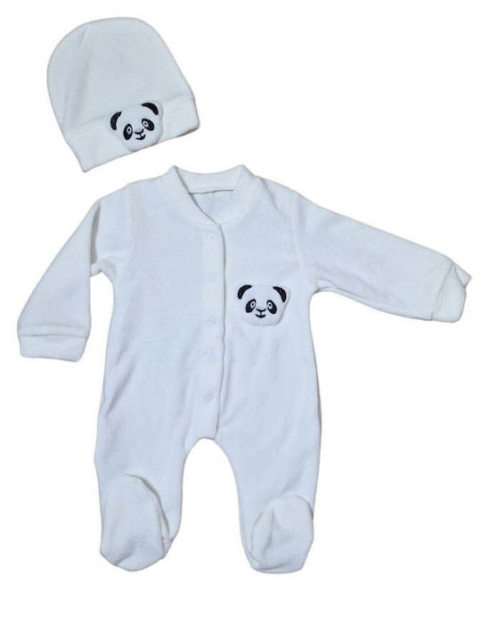 Annora Baby Babystrampler Samt Sugar White