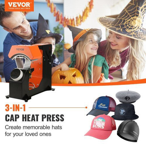 Vevor Automatic Hat Press 3 Heating Pads Design Transfer Zdkmj62439331u4gjv2