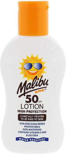 Malibu Waterproof Copii Crema de Soare Emulsie SPF50 100ml + Aloe After Sun 100ml