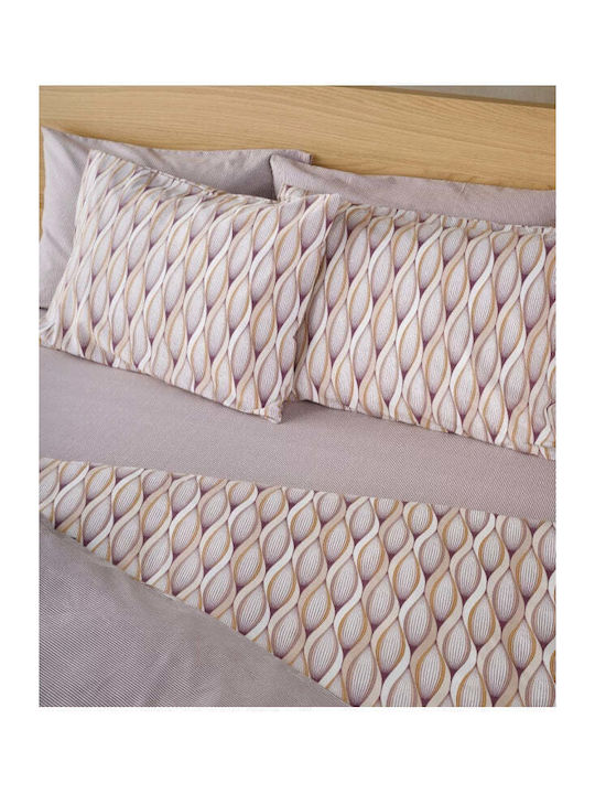 Kentia Duvet Cover Set Cotton Single with Pillowcase 165x245 Crystal 14a