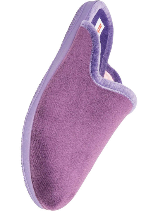 Adam's Shoes Papuci de casă pentru femei de iarnă în Violet culoare