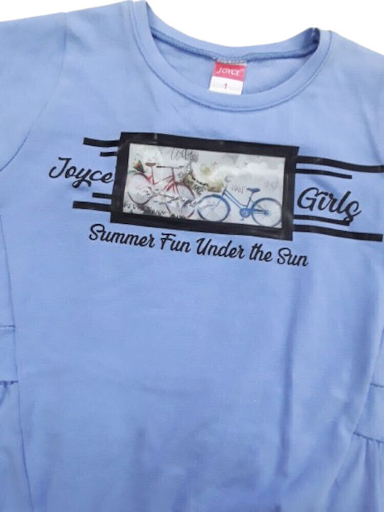 Joyce Παιδικό Φόρεμα Bebe Summer Fun Blue